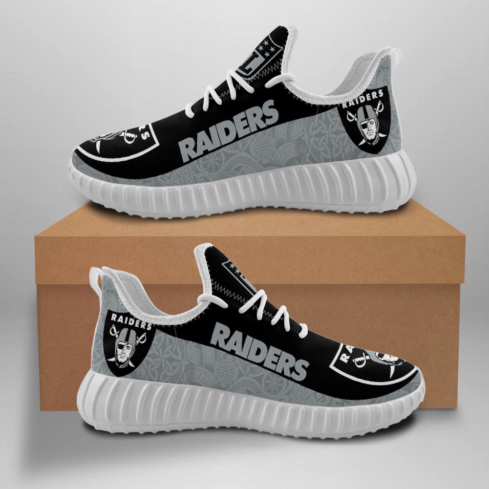 Men's Las Vegas Raiders Mesh Knit Sneakers/Shoes 009